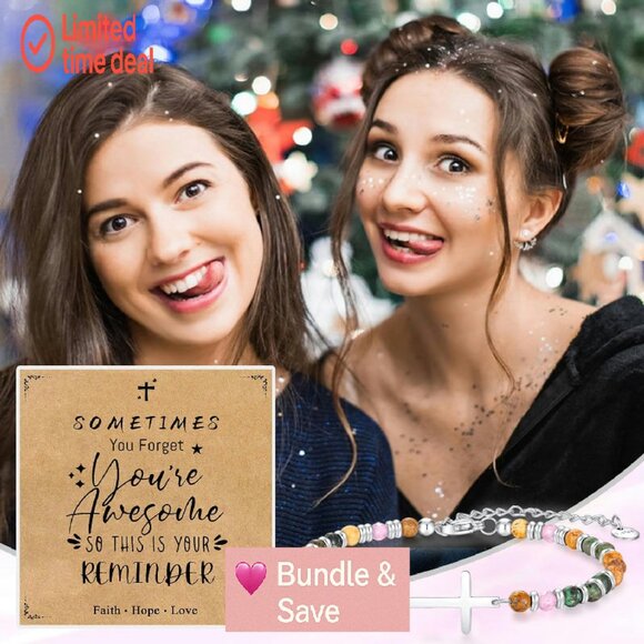 Christian Cross Bracelet, Baptism Confirmation Gift, Birthday Christmas Present - Picture 3 of 8